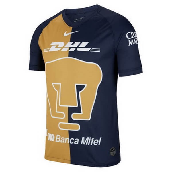 Thailand Trikot UNAM Pumas Ausweich 2019-20 Gelb Blau Fussballtrikots Günstig